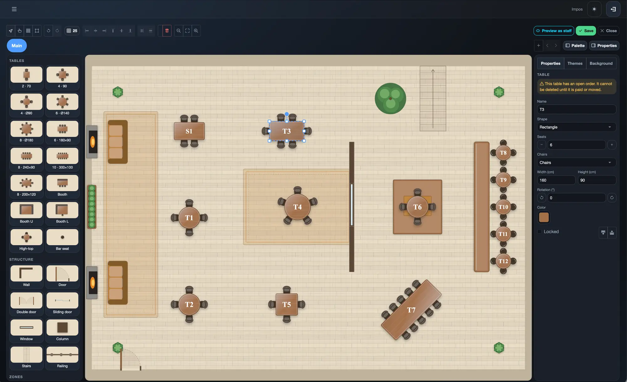 ImPOS floor plan editor